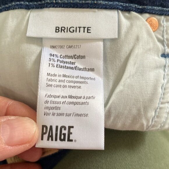 PAIGE denim Brigitte Boyfriend Gibson distressed ankle cuffed jeans nwt - Picture 4 of 9